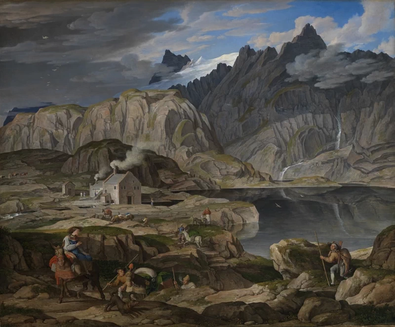 L'ospizio sul passo del Grimsel - Staatliche Kunsthalle Karlsruhe, Monaco di Baviera